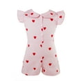 thumbnail image 3 of Styles I Love Infant Baby Girl Heart Pattern Leopard Print Blouse Short Sleeve Romper 4 Colors (Heart Romper, 90/6-12 Months), 3 of 5