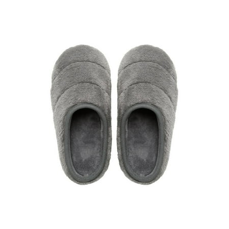 

Lacyhop Unisex Casual Lightweight House Shoes Comfort Solid Clog Slipper Breathable Slip On Winter Warm Slippers Grey 7.5-8.5