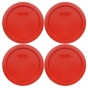 Pyrex Replacement Lid 7201-PC Poppy Red Plastic Cover (4-Pack)