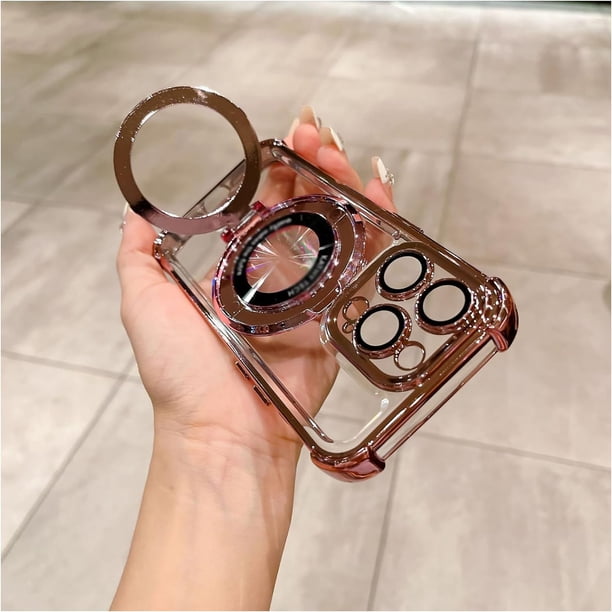 Spida Mount - Funda para teléfono con cojín de aire de 4 esquinas, Airbag anticaída para iPhone con soporte de anillo invisible, para iPhone 15 14 13 12 11 Pro Max Plus (para iPhone14PRO MAX, Style-1-