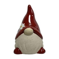 Mainstays 8 inch Ceramic Gnome Red for Garden and Indoor Decoration