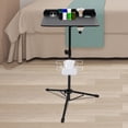 thumbnail image 4 of Portable Tattoo Table Stand with Storage Shelf 28-44inch Height Adjustable Stainless Manganese Steel, 4 of 12
