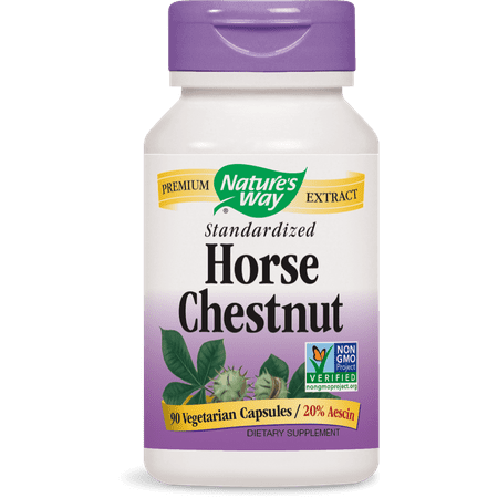 Nature's Way Horsechestnut Standardized Non-GMO Project Verified, Tru-ID? Certified, 90 Ct