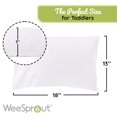 thumbnail image 3 of WeeSprout Mini Toddler Pillow for Kids Sleeping, Organic Cotton Shell & Pillowcase 18x13x3, 3 of 9
