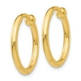 thumbnail image 3 of 14K Yellow Gold Clip On Hoop Earrings Jewelry, 3 of 3