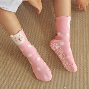 LOFIR Toddler Non-Slip Socks With Grips for for Big Boys and Girls, 5 Pairs of Cute Ankle Socks