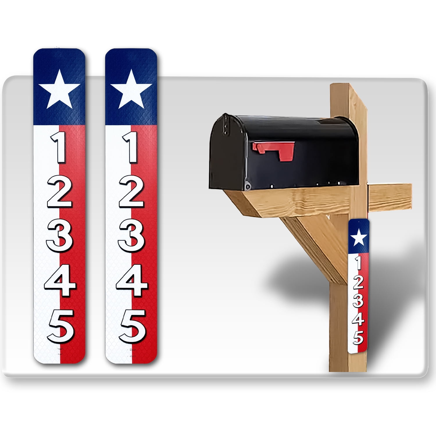 2 Pack Address Numbers for House Stickers, Customized Vertical 911