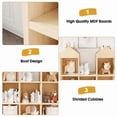 thumbnail image 3 of TROPOW 8 Cubby Kids Bookshelf with Castle Shape, Kids Reading Nook w/Toy Storage Organizer, Multiful Storage Display Case for Playroom Children's Room Nursery, 3 of 7