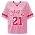 thumbnail image 5 of UOCUFY Women's Y2k Oversized Jersey Shirts Baggy Graphic Tees Number Football Custom Baseball Jersey Streetwear (Light Pink, 4XL), 5 of 6