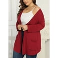 thumbnail image 3 of Daystry Women's Plus Size Open Front Casual Long Sleeve Lightweight Drape Cardigans Soft with Pockets, 3 of 12