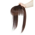 thumbnail image 4 of MY-LADY Silk Mono Base Clip in Topper 100% Remy Human Hair Extensions Women Toupee Hairpiece with Bangs for Thinning Hair, 4 of 10