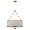 thumbnail image 5 of 518-SA Crystorama Lighting Broche - Six Light Chandelier-Antique Silver Finish    -Traditional Installation, 5 of 6