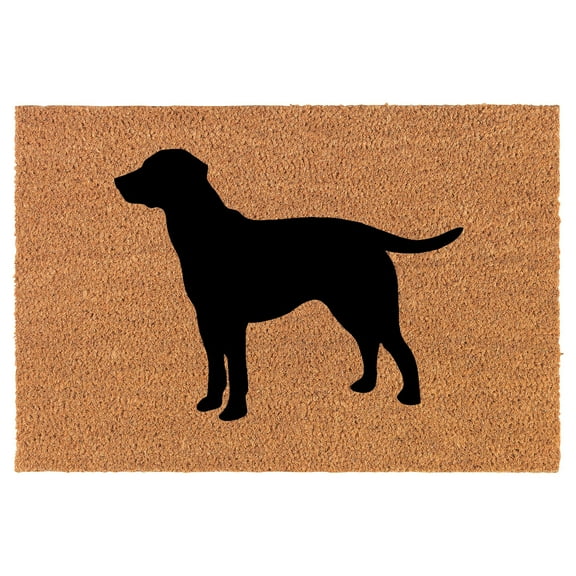 Coir Doormat Front Door Mat New Home Closing Housewarming Gift Lab Labrador Retriever (24" x 16" Small)