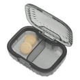 thumbnail image 6 of Unique Bargains 1 Pc Pill Case 2 Grid Mini Pill Box Clear Black, 6 of 6