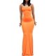 thumbnail image 3 of Mylleure Vestido largo casual de color sólido sexy sin mangas bodycon maxi vestidos de verano elegante fiesta club streetwear, 3 of 5