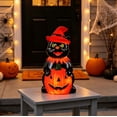 thumbnail image 3 of Light-Up Pumpkin Cat Blow Mold Outdoor Decoration, Orange and Black , Celebrate Halloween Light-Up Pumpkin Cat Blow Mold Outdoor, 3 of 6