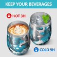 thumbnail image 4 of Camouflage 12oz Stainless Steel Insulated Wine Tumbler with Lid and Straw – Double Wall Vacuum Mug for Hot & Cold Drinks, 304 Steel Interior, Sweat-Free Design, 4 of 5