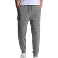 thumbnail image 1 of Bigersell Stretch Warm Jeggings for Women Full Length Pants Men And Women Can Wear Solid Color Drawstring Jogging Trousers Ladies Ribcage Straight Ankle Pants, 1 of 7