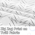 thumbnail image 2 of Black and White Shower Curtain Herringbone Fabric Shower Curtain Zig Zag Inky Chevron Farmhouse Shower Curtain Zigzag Modern Shower Curtain for Bathroom Waterproof Hooks Included 70x72 inches, 2 of 6