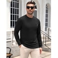 thumbnail image 3 of COOFANDY Men's Long-Sleeve Crewneck T-Shirt with Pocket, Casual Soft Stretch Tee, Casual Cotton Jersey, 3 of 8