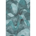 thumbnail image 2 of Addison Rugs Mayfield Washable Contemporary Abstract Teal Rectangle Rug, 8' x 10', 2 of 6