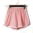 thumbnail image 3 of Sngxgn Women's High Waisted Biker Shorts with Pockets Workout & Yoga Tights(Pink,L), 3 of 3