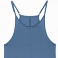 thumbnail image 4 of NIEWTR Teen Girls Summer Jumpsuits Spaghetti Strap Loose Solid Romper Kids Casual Sleeveless Overalls with Pockets(A02-Blue,9-10 Years), 4 of 8