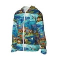 thumbnail image 2 of Kll Sea World Print Men'S Women’s Upf 50+ Sun Protection Outdoor Hoodie Jacket Long Sleeve Fishing Hiking Performance Shirt- Medium, 2 of 8