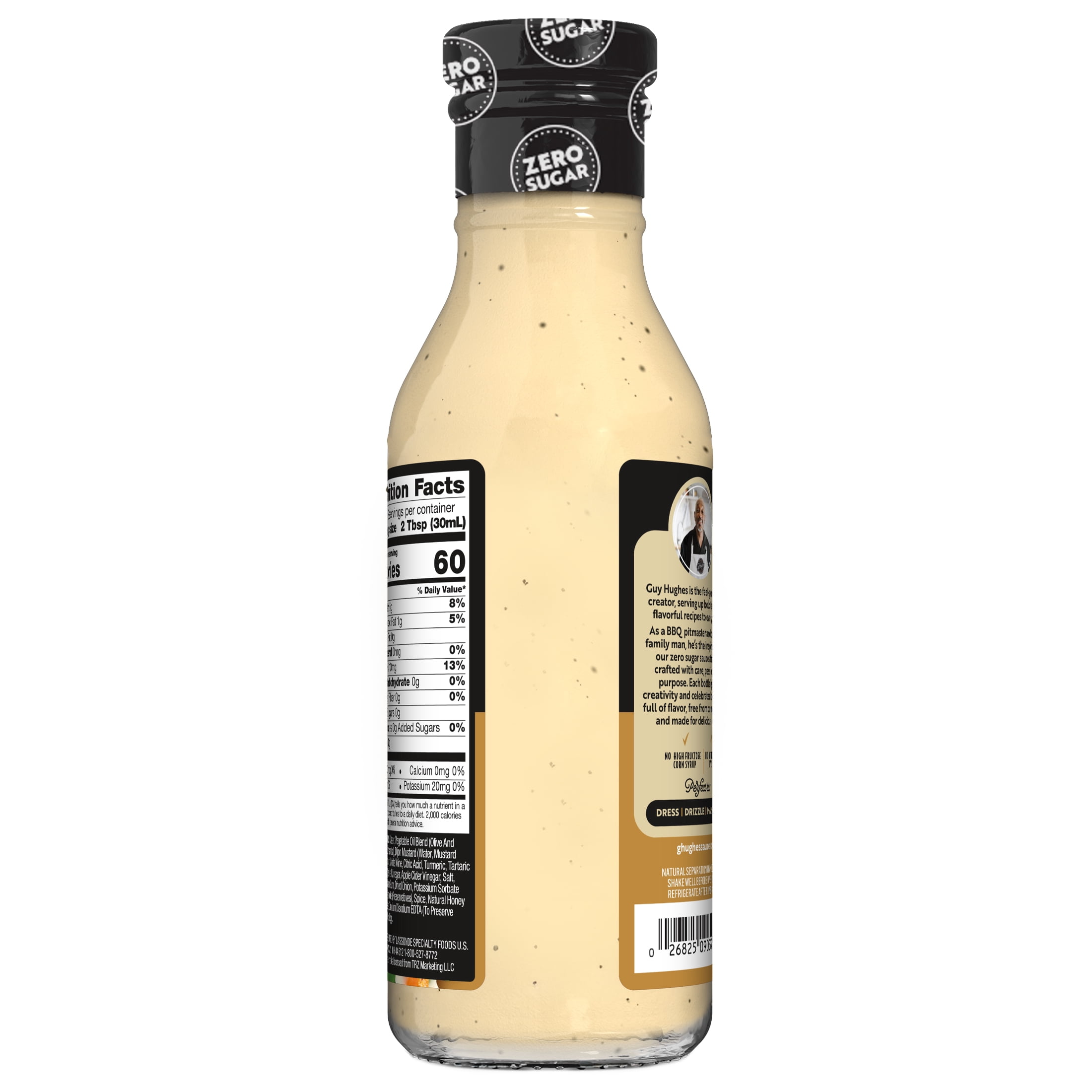 (3 pack) G Hughes Zero Sugar Honey Dijon Dressing, 12 Fl oz