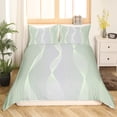 thumbnail image 3 of Gradient Sage and Grey Bedding Sets Full,Silver Foil Print Wave Striped Comforter Cover Ombre Duvet Cover,Abstract Art Room Decor Aesthetic, 3 of 5