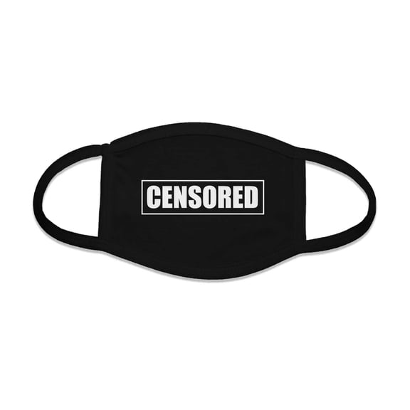 Function - Black Censored Bar Face Mask