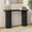 Black Grain, variant on Evelyn&Zoe Isa 55" Wide Oval Fluted Console Table in Alder White