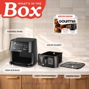 Gourmia 8 Qt Air Fryer, 8 Presets with Digital Display, FryForce 360° Technology, Easy View Window & Interior Light, Dishwasher Safe Basket, Black