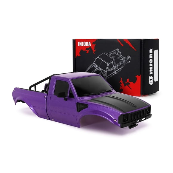 INJORA IR60 Coque Rigide avec Support de Lit pour 1/18 RC Crawler TRX4M Defender Bronco(Violet)