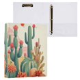 thumbnail image 3 of Flowers and Cactus 3 Ring Binders 1.5 inch Hardcover File Folders with Interior Pockets A4 Size Organizer for School Office Hospital Set of 2, 3 of 8