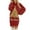 Gold, variant on Women's Round Neck Casual Long Sleeve Plush Christmas Print Dresses for Cozy Holiday Fashion and Everyday Comfort,Pink,M