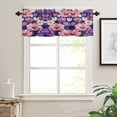 thumbnail image 2 of Purple Spring Floral Kitchen Valances for Windows 60x18 Inch Kitchen Curtains Valances Rod Pocket Flowers Summer Botanical Abstract Art Bathroom Window Valances for Window Treatment Decor, 2 of 6
