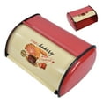 thumbnail image 3 of Metal Bread Box for Kitchen Storage Breadbox Snare Drum Holder Storage Box Container French Retro Supplies Boxes Bread Boxes, 3 of 8