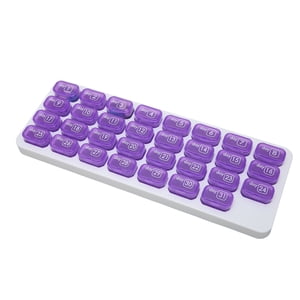 Monthly Pill Organizer, 31 Day Pill Case Small Compartments Medicine Container Daily Pill Organizer  For Home For Travel
