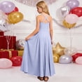 thumbnail image 5 of Gunia Formal Dresses For Girls Ruffle Dress Asymmetrical Layered Party Gown Wedding Birthday Celebration Sundress Light Purple Dress For Girls 6-14 Years, 5 of 7