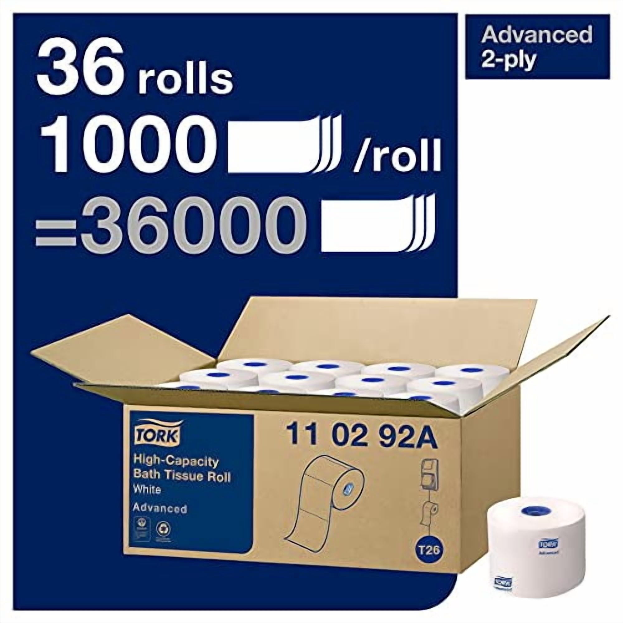 1 PK,Tork High-Capacity Toilet Paper Roll White T26 (110292A)