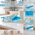 thumbnail image 2 of Howayme Ribbed Mini Oven Mitts 2-Pack Set, 5.5"x8.5", Teal Mandala Printed, Heavy Duty Cotton, Non-slip Heat Resistant Soft Silicone Oven Mitts with Hanging Loop for Cooking Kitchen Decor, 2 of 7