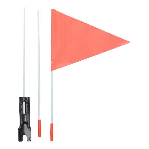 2 Sets Bike Safety Flag with Pole and Mounting Bracket Double Sided Safety Flag