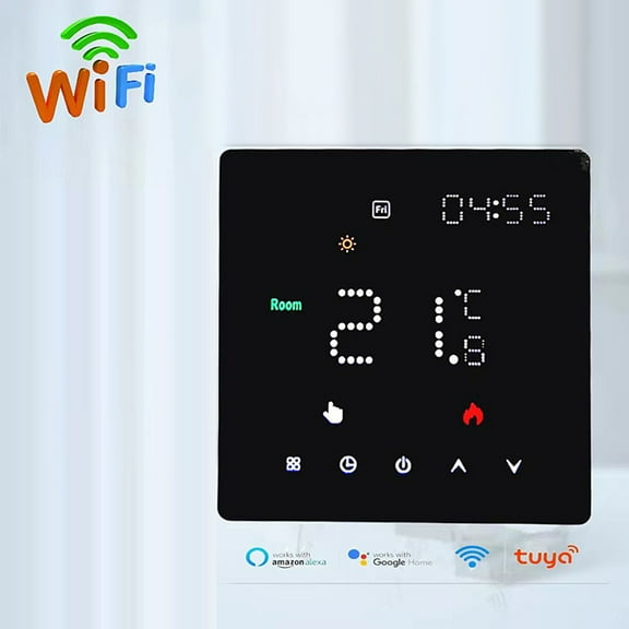 Thermostat Temperature Controller Weekly Programmable Temperature Timing Setting Brightness Adjustable Thermostat