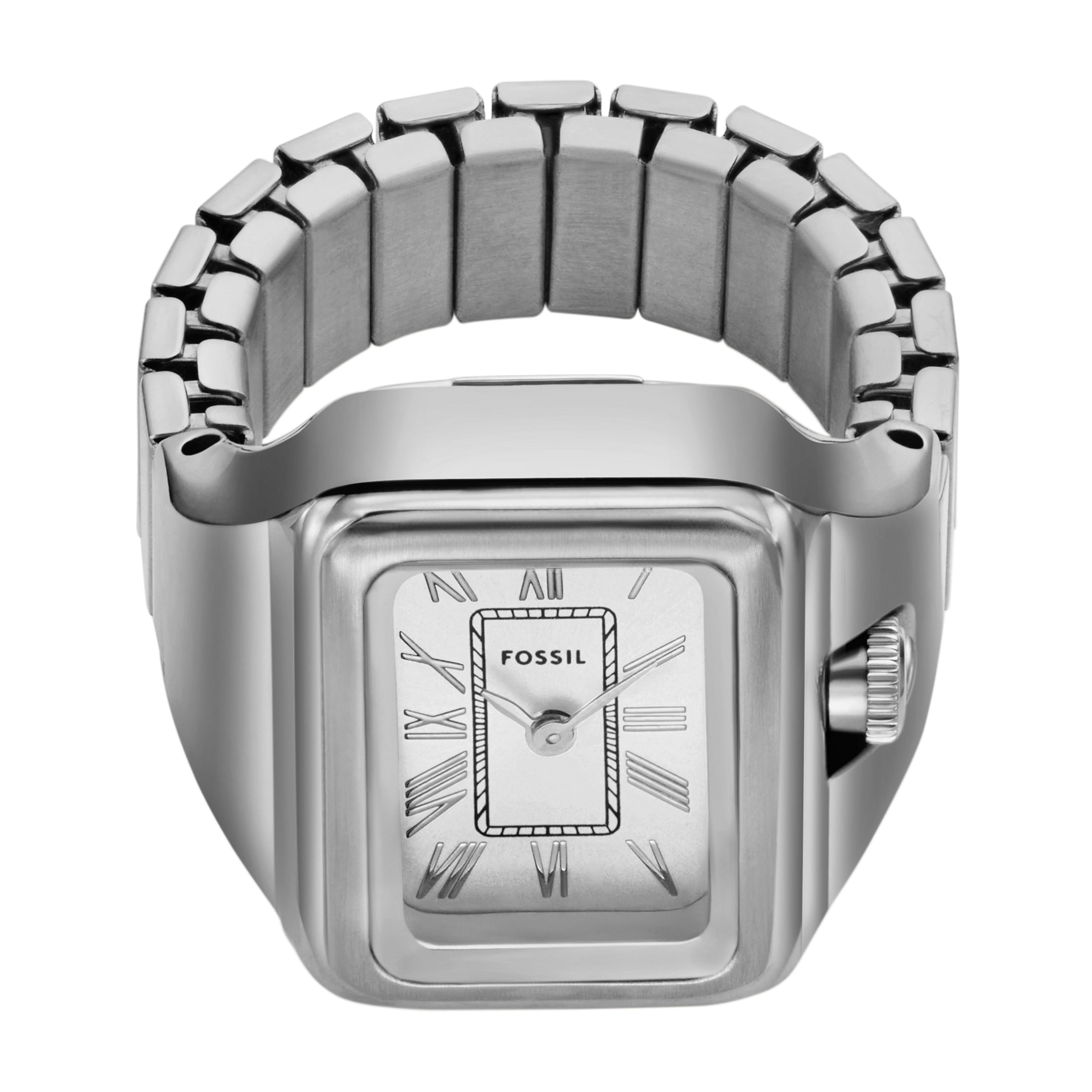 Fossil Women's Raquel Watch Ring Two-Hand, Stainless Steel