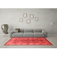 thumbnail image 3 of Ahgly Company Indoor Round Oriental Red Industrial Area Rugs, 5' Round, 3 of 4