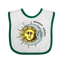 Inktastic Summer Solstice Sun and Moon Boys or Girls Baby Bib