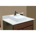 thumbnail image 7 of Transolid VT31.25x22-1SV-6F-A-W-1 31.25 in. D Quartz Vessel Vanity Top with Single Hole and Square Vessel Sink, Calacatta, 7 of 7