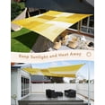 thumbnail image 5 of Sun Shade Sail 8'x10' Yellow Paint Rectangle Sun Shade Sails Canopy Waterproof Gradient Graffiti Modern Abstract Outdoor Sunshades Sand UV Block Cover Shades Cloth for Patio Backyard Garden Deck, 5 of 9