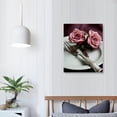 thumbnail image 3 of GOSMITH  Pink Rose Canvas Wall Art for Living Room Decor Modern Flower with Wine Cup Candles Prints Pictures Kitchen Bathroom Paintings Home Decorations Lover Gift, 3 of 4